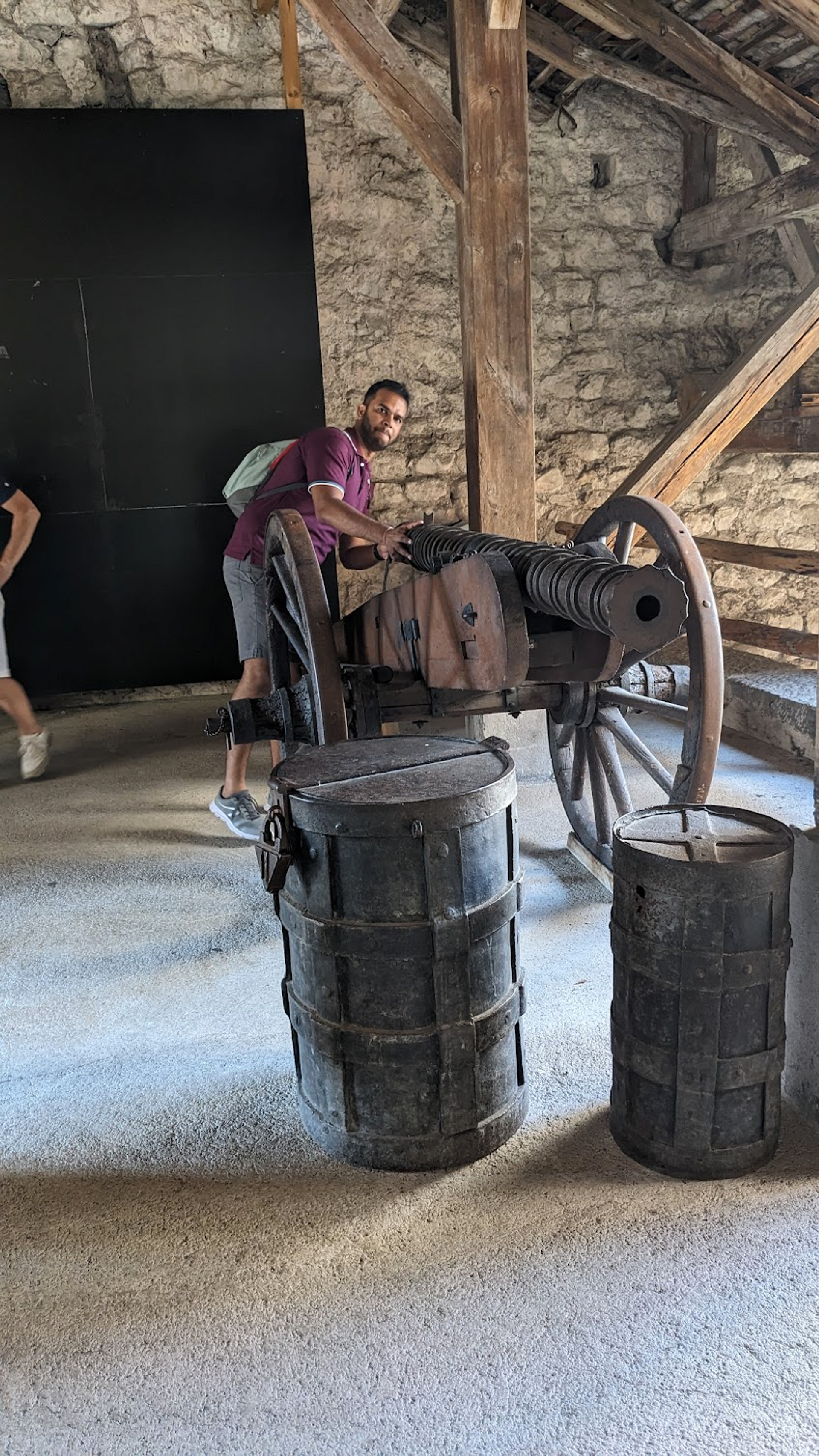 The constipated look on my face on seeing this wonderful cannon.